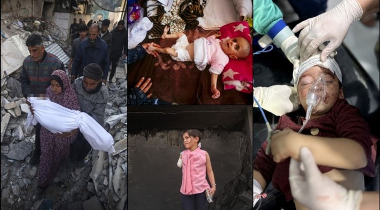 İşgalcilerin Gazze'de 18 ayı aşkın süredir devam eden saldırılarının en büyük kurbanı çocuklar