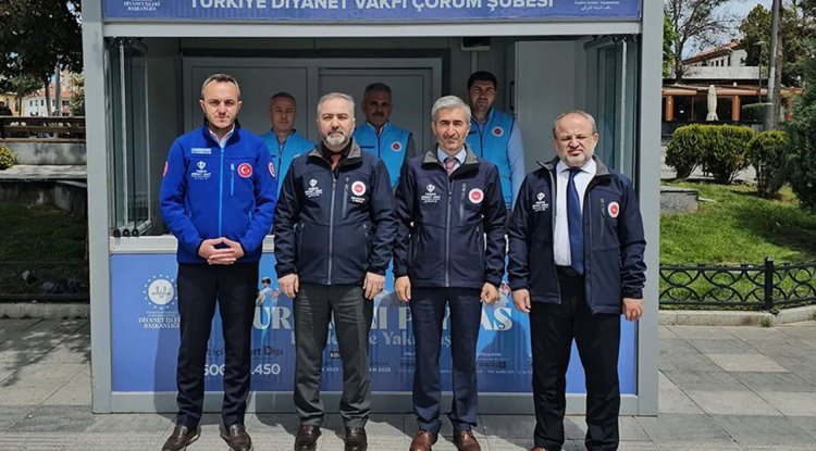 Çorum'da vekaletle kurban bağış standı dualarla açıldı