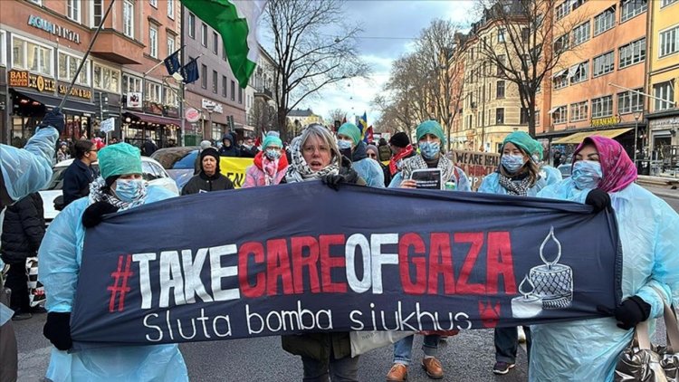 ABD Başkanı Trump'ın Gazze'deki Filistinlileri yerinden etme planı İsveç'te protesto edildi