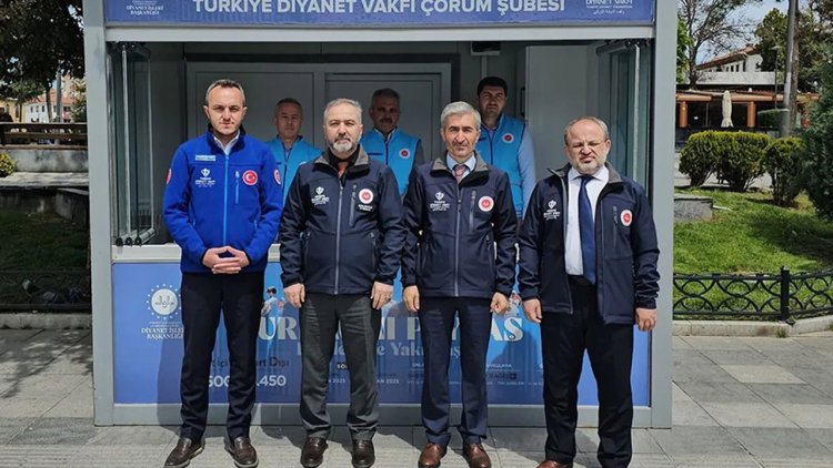 Çorum'da vekaletle kurban bağış standı dualarla açıldı