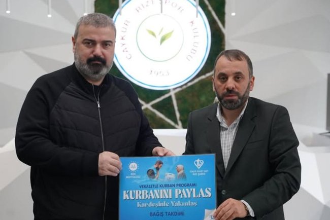 Çaykur Rizespor'dan TDV'ye kurban desteği