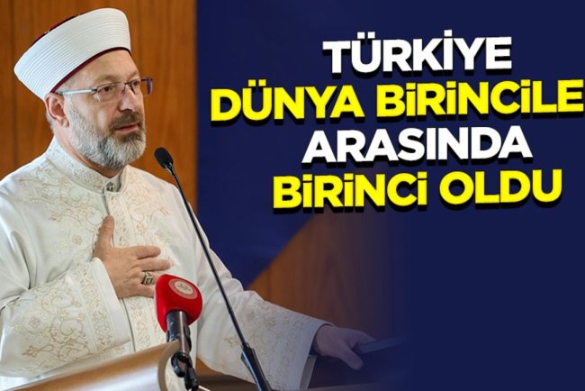 Başkan Erbaş: Türkiye, dünya birincileri arasında birinci oldu