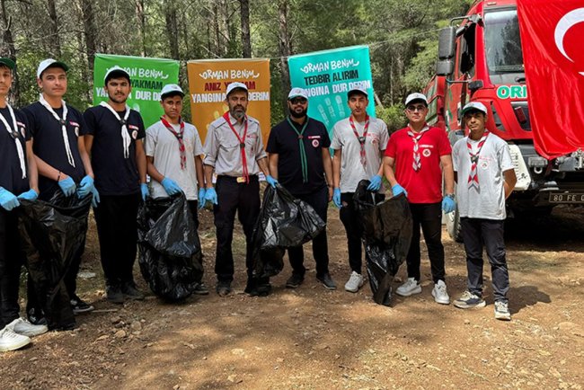 Osmaniye'de izci gençler "Orman Benim" dedi