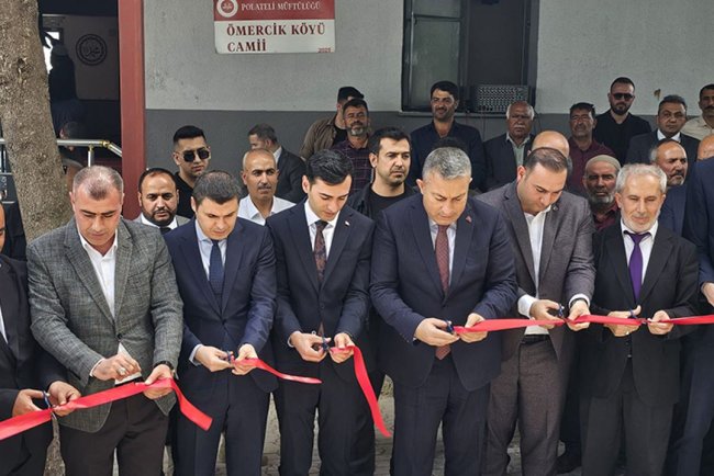 Polateli Ömercik Köyü Camii dualarla açıldı