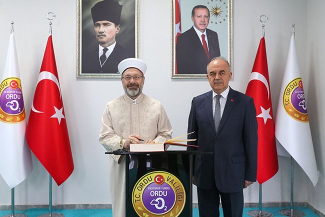 Başkan Erbaş, Ordu Valiliğini ziyaret etti