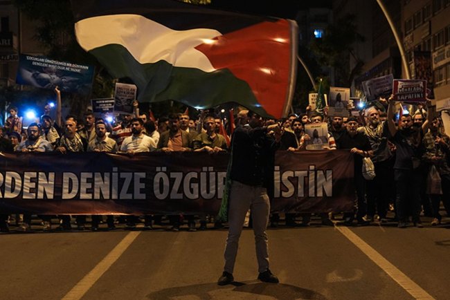 Başkentte işgalcilerin Gazze'ye saldırıları protesto edildi
