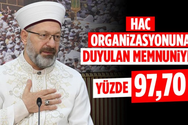 Hac organizasyonuna duyulan memnuniyet yüzde 97,70