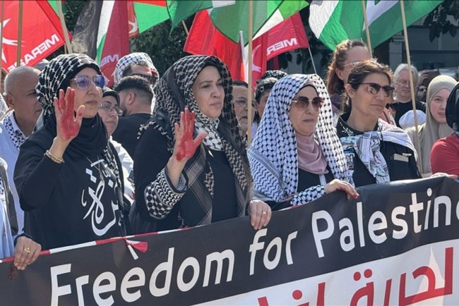 Almanya'da Filistin'e destek gösterisi düzenlendi