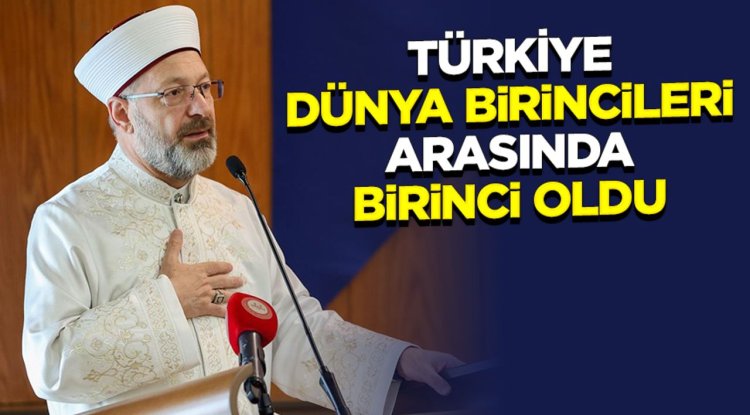 Başkan Erbaş: Türkiye, dünya birincileri arasında birinci oldu