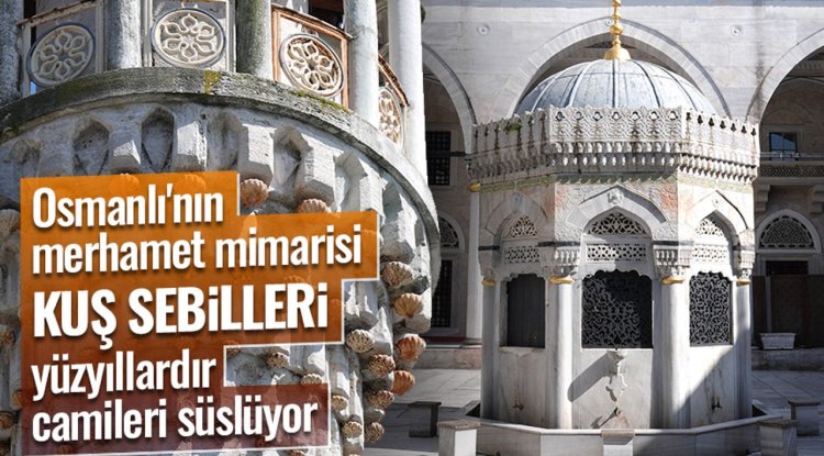 Osmanlı'nın merhamet mimarisi "kuş sebilleri" yüzyıllardır camileri süslüyor