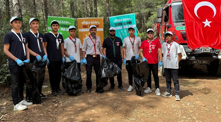 Osmaniye'de izci gençler "Orman Benim" dedi