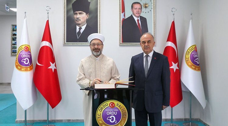 Başkan Erbaş, Ordu Valiliğini ziyaret etti