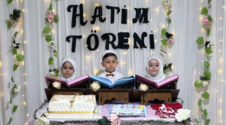 Pendik'te minikler, hatim heyecanı yaşadı