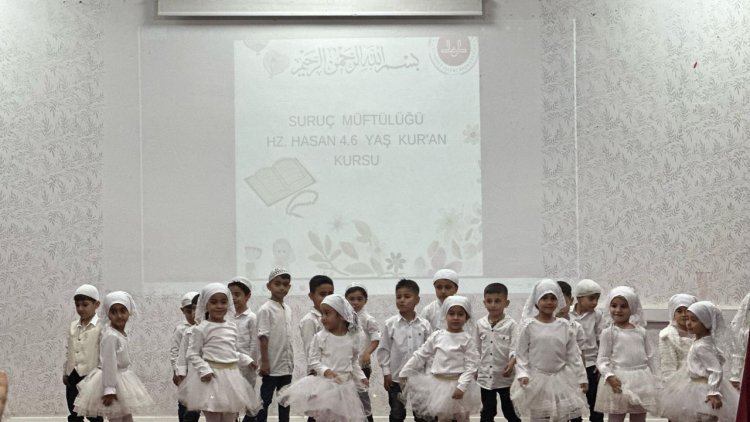 Suruç'ta minikler yıl sonu heyecanı yaşadı