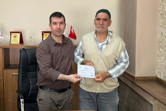 Iğdır'da 65 yaşındaki işçi, yevmiyesini Filistin'e bağışladı