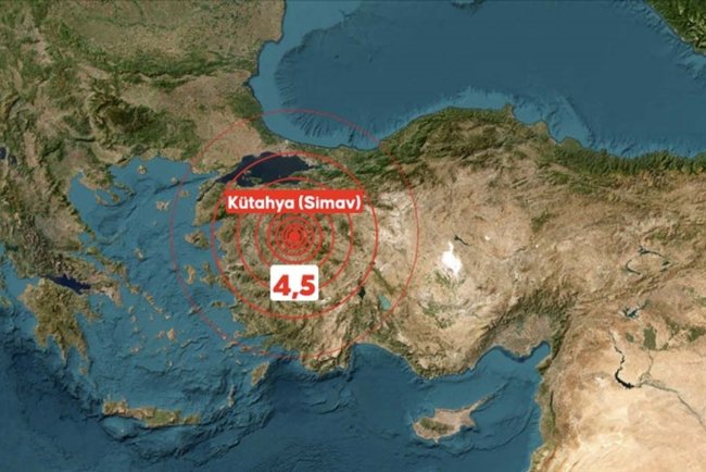 Kütahya'da 4,5 büyüklüğünde deprem