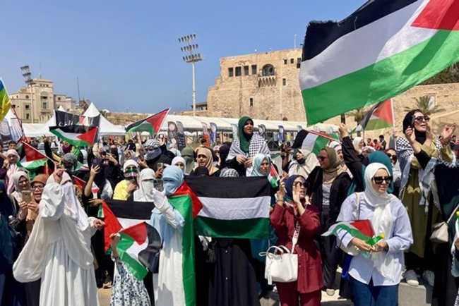 Gazze’ye ilerleyen "Mağrib Direniş Konvoyu" Libya'nın Tacura kentine ulaştı