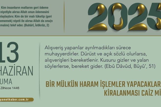 Bir Mülkün Haram İşlemler Yapacaklara Kiralanması Caiz mi?