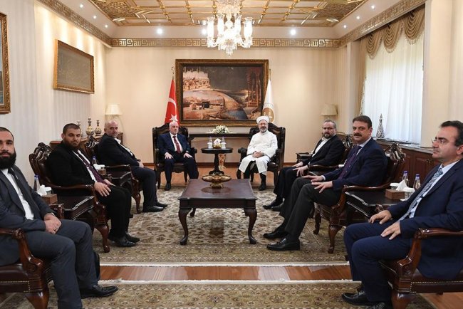 Başkan Erbaş, Suriye Vakıflar Bakanı Dr. Şükri’yi kabul etti