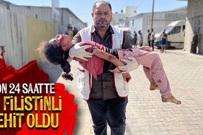 İşgalcilerin Gazze'de son 24 saatte düzenlediği saldırılarda 72 Filistinli şehit oldu