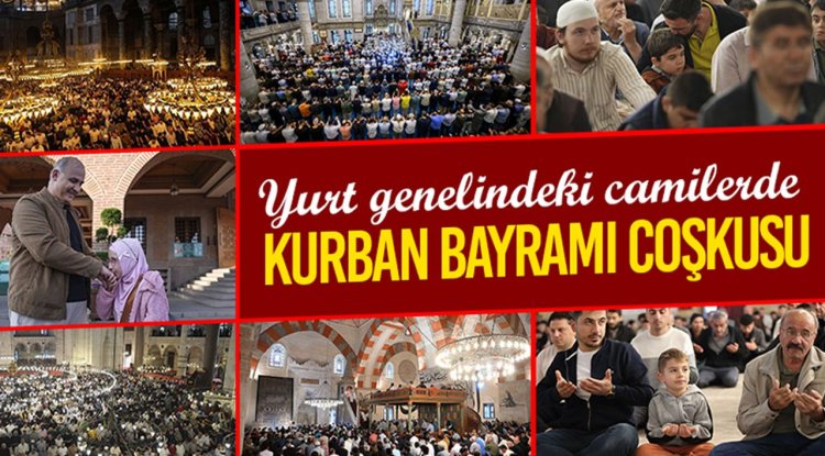 Yurt genelindeki camilerde Kurban Bayramı coşkusu