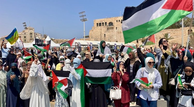 Gazze’ye ilerleyen "Mağrib Direniş Konvoyu" Libya'nın Tacura kentine ulaştı