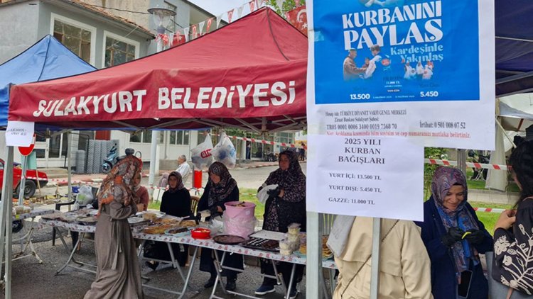 Sulakyurt'ta hayır kermesi yoğun ilgi gördü