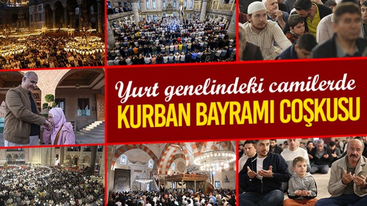 Yurt genelindeki camilerde Kurban Bayramı coşkusu