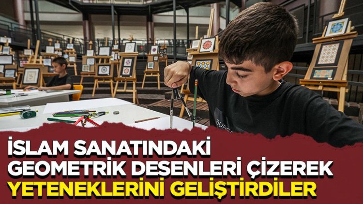 İslam sanatındaki geometrik desenleri çizerek hem dikkatlerini hem de yeteneklerini geliştirdiler