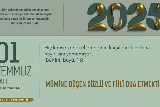 Mümine Düşen Sözlü ve Fiilî Dua Etmektir