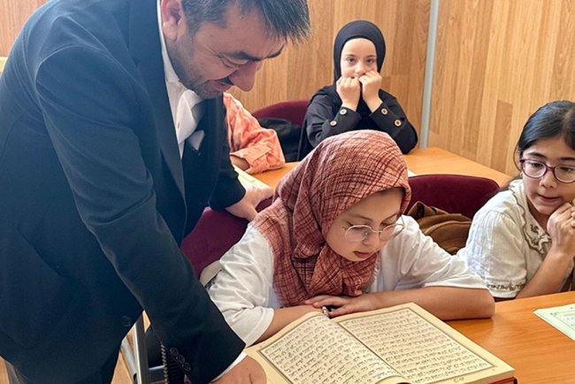 Müftü Ayvaz, Yaz Kur’an Kursu öğrencileriyle bir araya geldi