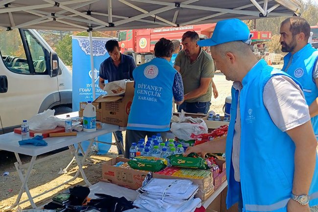 Karabük halkından orman yangınlarıyla mücadeleye destek