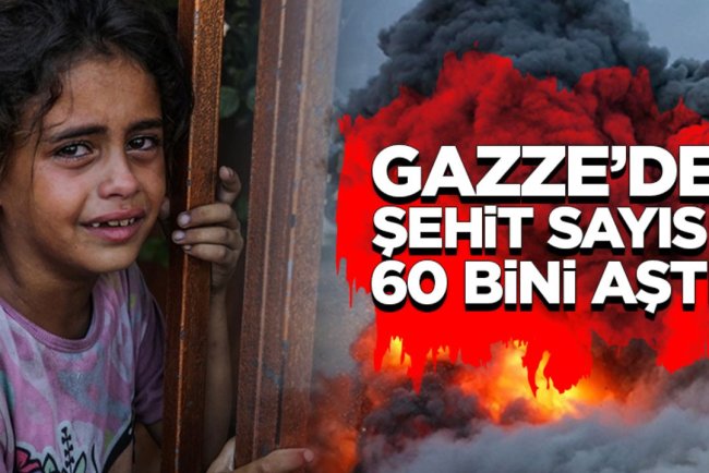 İşgalcilerin Gazze Şeridi'ne düzenlediği saldırılarda şehit olanların sayısı 60 bini aştı