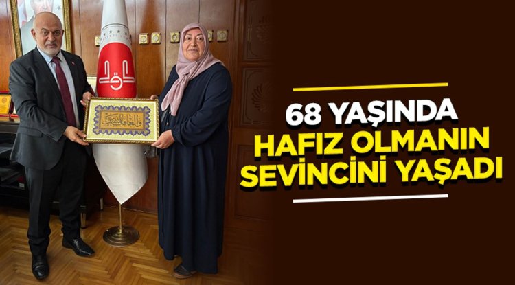 68 Yaşında hafız olmanın sevincini yaşadı