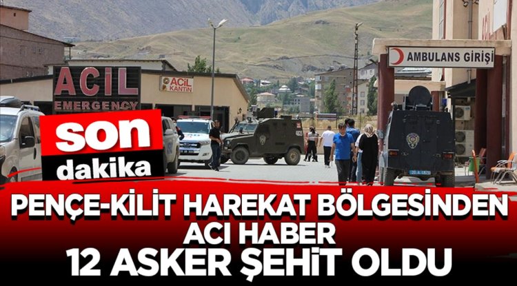 MSB: 12 Asker şehit oldu