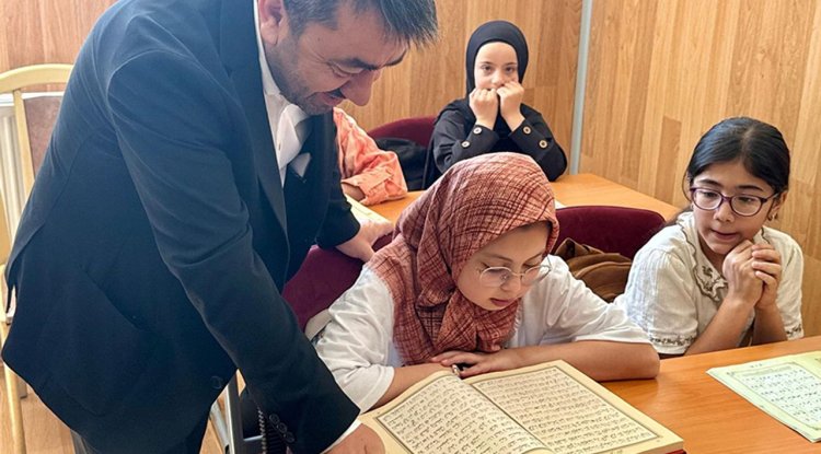 Müftü Ayvaz, Yaz Kur’an Kursu öğrencileriyle bir araya geldi