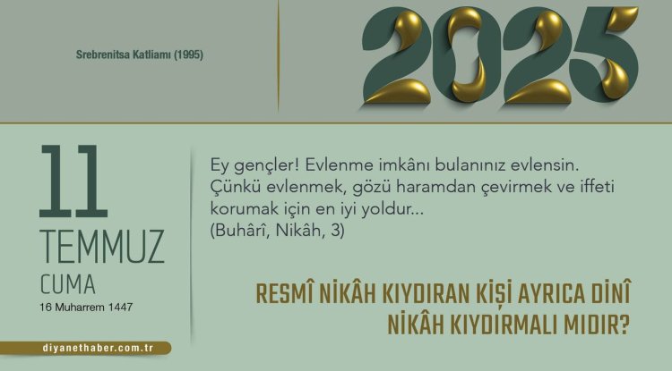 Resmî Nikâh Kıydıran Kişi Ayrıca Dinî Nikâh Kıydırmalı Mıdır?