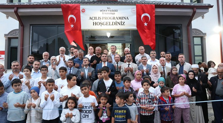 Düzce Çavuşlar Mahalle Camii dualarla açıldı