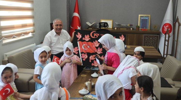 Miniklerden müftülüğe 15 Temmuz ziyareti