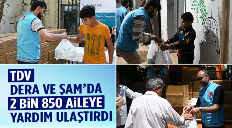 TDV,  Dera ve Şam’da 2 bin 850 aileye yardım ulaştırdı