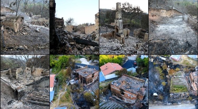 Karabük'te orman yangınlarının yol açtığı hasar görüntülendi