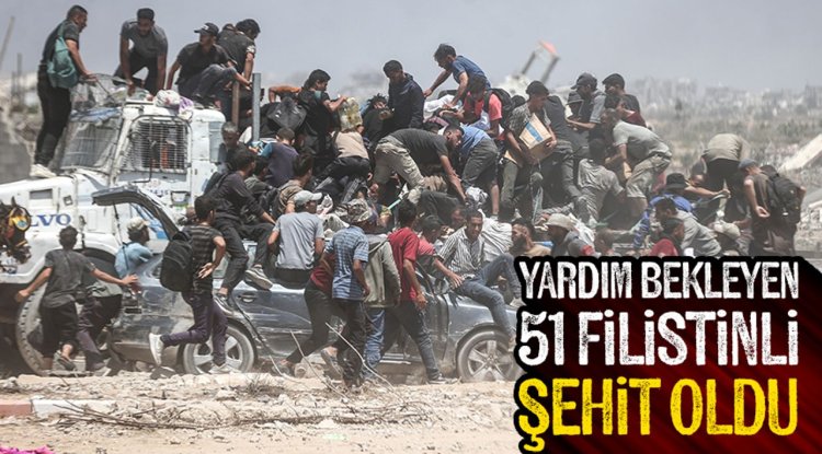 İşgalcilerin, dün Gazze'de yardım bekleyen Filistinlilere yönelik saldırısında 51 Filistinli şehit oldu