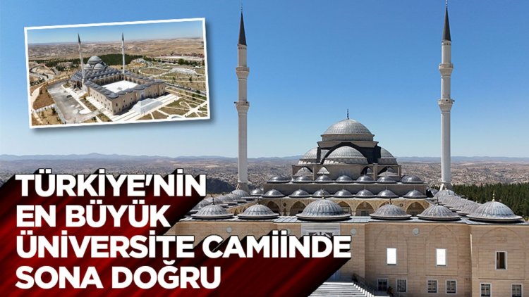 Batman Üniversitesi'nde yapımına başlanan cami inşaatı çalışmalarında sona gelindi