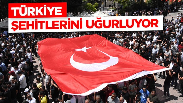 Türkiye Şehitlerini uğurluyor
