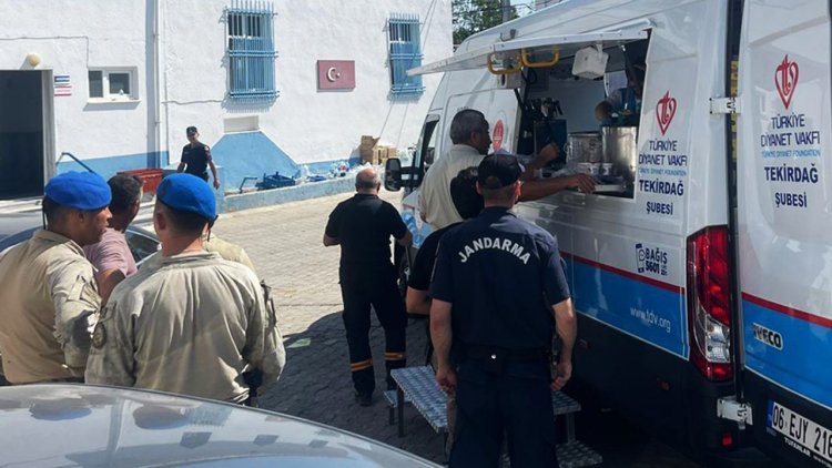 TDV Tekirdağ Şubesi Mobil İkram Aracı yangın bölgesinde
