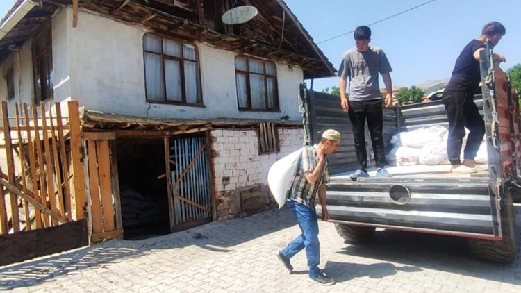 Osmancık'ta Filistin halkı için buğday toplandı