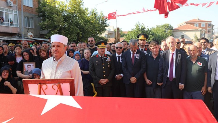 Şehit Üsteğmen Özsu memleketi Edirne'de son yolculuğuna uğurlandı