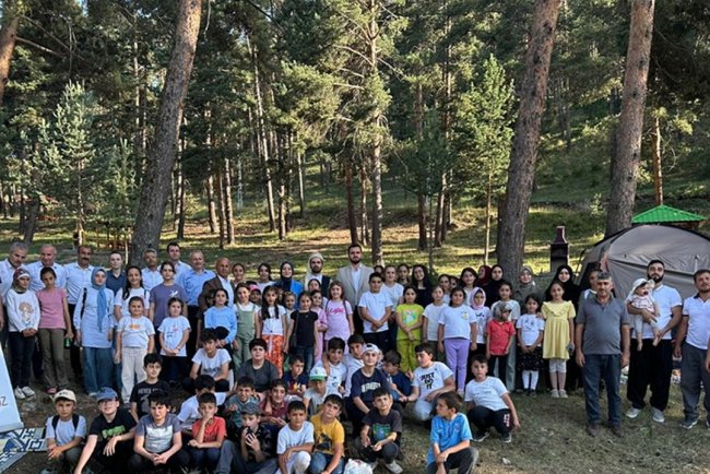 Olur'da yaz Kur’an kursu öğrencileri piknikte buluştu