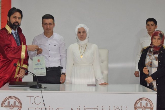 Espiye Müftülüğü 2018 yılından bugüne 130 nikah kıydı
