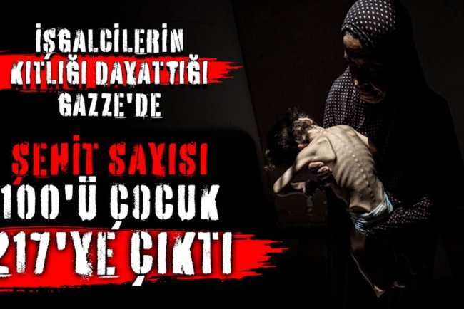 İşgalcilerin kıtlığı dayattığı Gazze'de son 24 saatte 5 kişi daha açlıktan şehit oldu